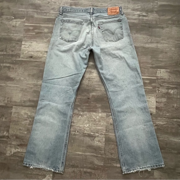 Vintage 2007 Levi’s 527 Low Bootcut Light Wash Distressed Jeans Mexico 34 X 32 - Picture 4 of 10